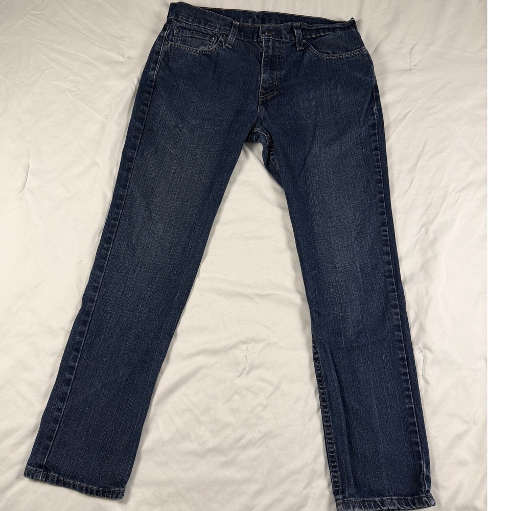 Levi's 511 Slim Fit Mens Jeans Dark Wash Blue Denim 32x30 Slim Straight Pants